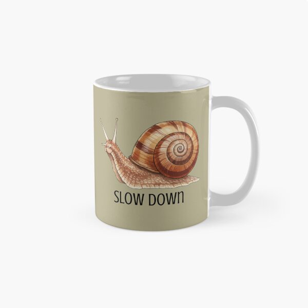Item preview, Slow Down Snail Vintage Aesthetic Quote Design designed and sold by ShaderShirts.
