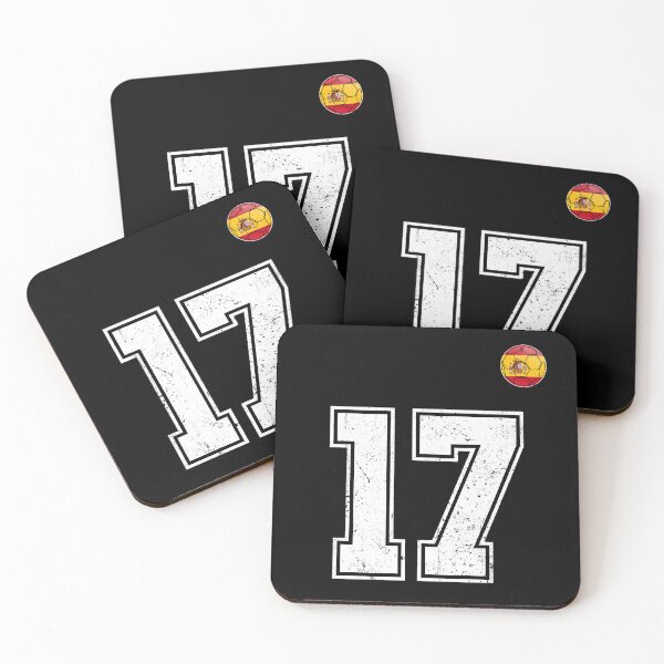 Item preview, Spain Soccer Number 17 Vintage Sports Fan designed and sold by KristenosNehk.