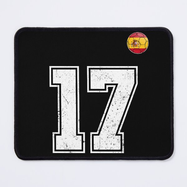 Item preview, Spain Soccer Number 17 Vintage Sports Fan designed and sold by KristenosNehk.