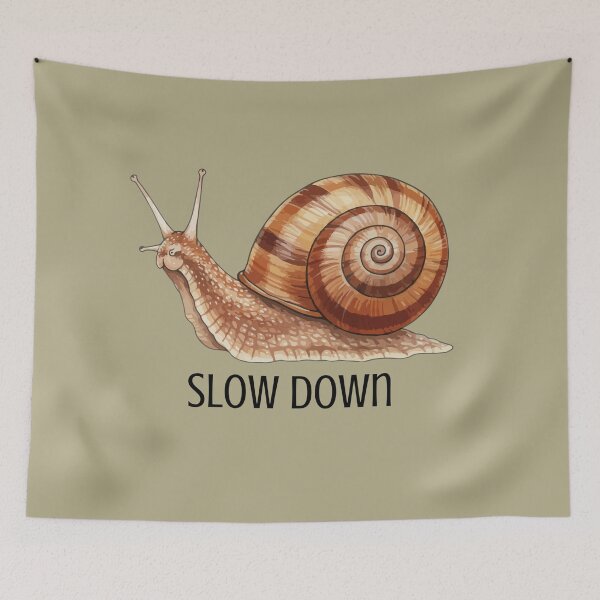 Item preview, Slow Down Snail Vintage Aesthetic Quote Design designed and sold by ShaderShirts.