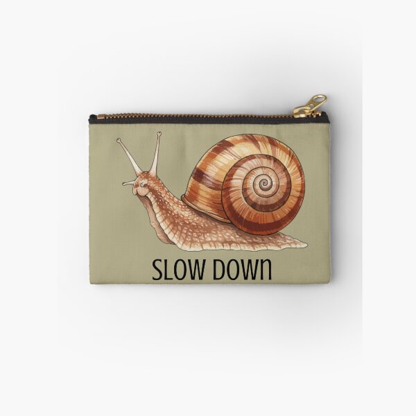 Item preview, Slow Down Snail Vintage Aesthetic Quote Design designed and sold by ShaderShirts.
