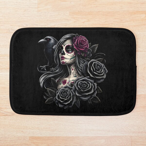 Item preview, La Catrina Mysterious Beauty of the Dia de los Muertos Black Raven designed and sold by PugD.