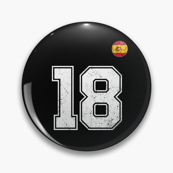 Item preview, Spain Soccer Number 18 Vintage Sports Fan designed and sold by KristenosNehk.