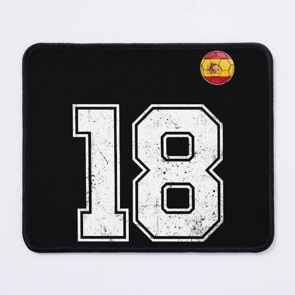 Item preview, Spain Soccer Number 18 Vintage Sports Fan designed and sold by KristenosNehk.