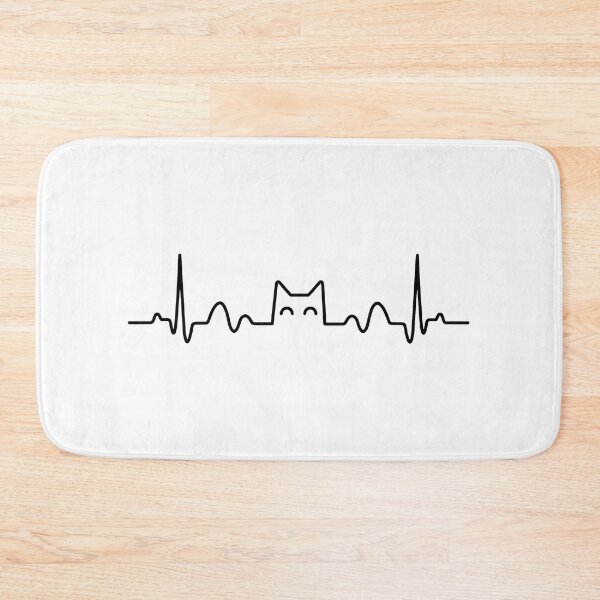 Item preview, Minimal Cat Heartbeat Pulse Line Art designed and sold by StranHabesre51.