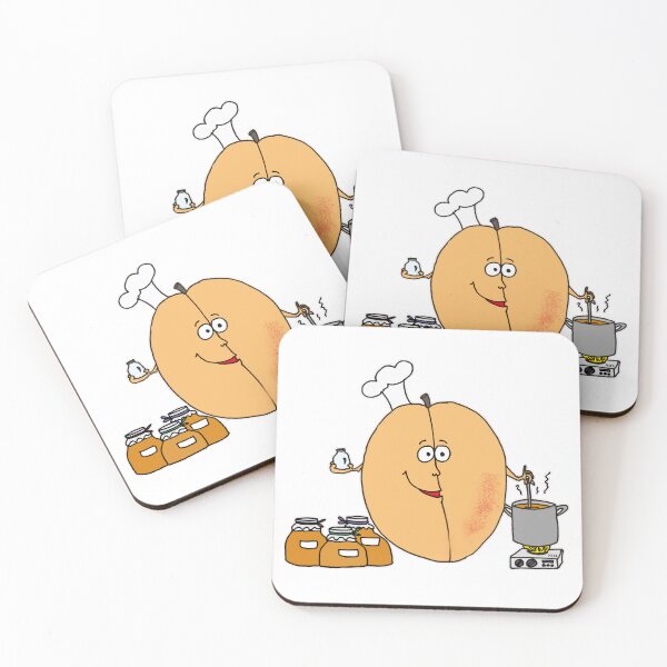 Item preview, Funny Apricot Jam Chef Cartoon – Cute Fruit Cooking Baking Kitchen designed and sold by MyxaART.