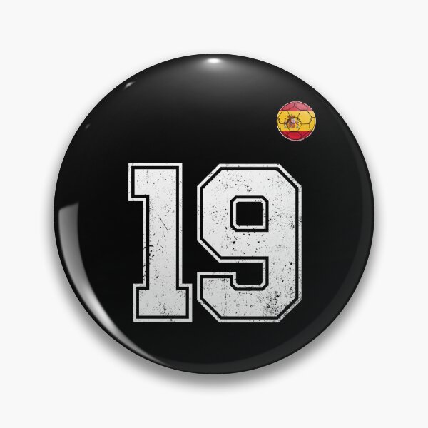 Item preview, Spain Soccer Number 19 Vintage Sports Fan designed and sold by KristenosNehk.