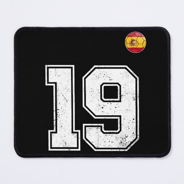 Item preview, Spain Soccer Number 19 Vintage Sports Fan designed and sold by KristenosNehk.