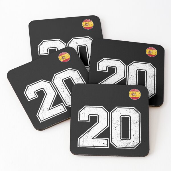 Item preview, Spain Soccer Number 20 Vintage Sports Fan designed and sold by KristenosNehk.