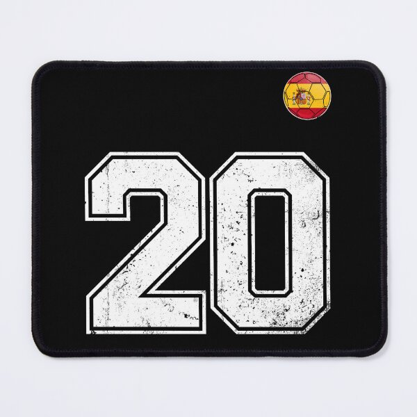 Item preview, Spain Soccer Number 20 Vintage Sports Fan designed and sold by KristenosNehk.