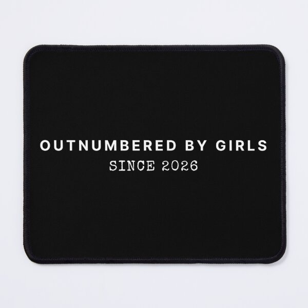 Item preview, Outnumbered by Girls, Dad of Girls, Minimalist Dad, Fathers Day, New Dad, Trendy Dad designed and sold by toongstudio.