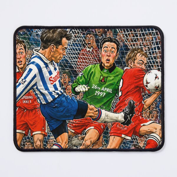 Item preview, Stuart Storer. Last Goal at the Goldstone Ground.  designed and sold by Monito's Iconic Moments Boutique.