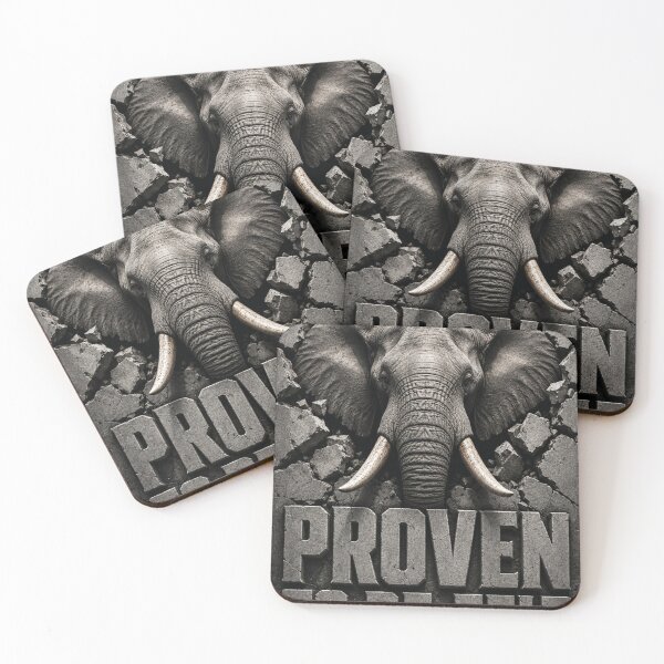 Item preview, Lead Dev Proven To Be Felt Elephant Brutalist Art Print designed and sold by SavannaStrikes.
