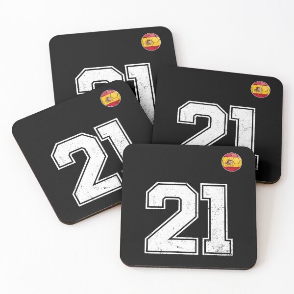 Item preview, Spain Soccer Number 21 Vintage Sports Fan designed and sold by KristenosNehk.