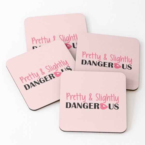 Item preview, Pretty & Slightly Dangerous Lips Trendy Quote Design designed and sold by ApricotBlossom.