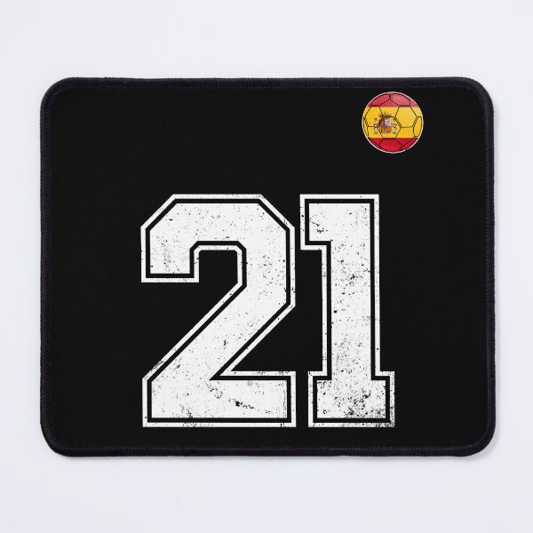 Item preview, Spain Soccer Number 21 Vintage Sports Fan designed and sold by KristenosNehk.