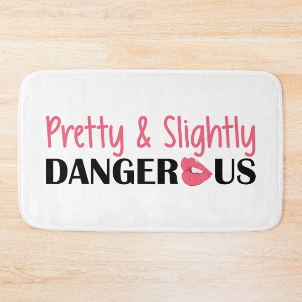 Item preview, Pretty & Slightly Dangerous Lips Trendy Quote Design designed and sold by ApricotBlossom.