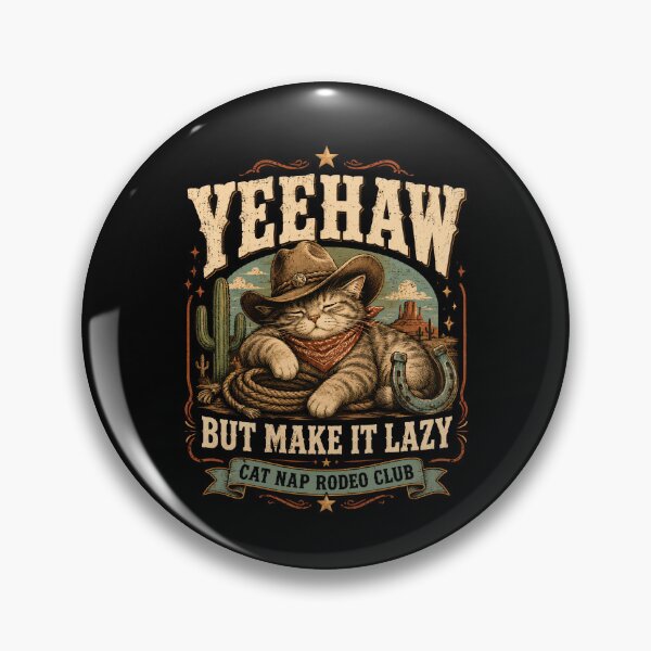 Item preview, Yeehaw But Make It Lazy Cowboy Cat Nap Rodeo designed and sold by JerdbordinShop.