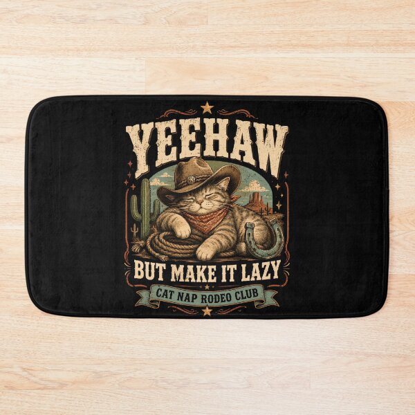 Item preview, Yeehaw But Make It Lazy Cowboy Cat Nap Rodeo designed and sold by JerdbordinShop.