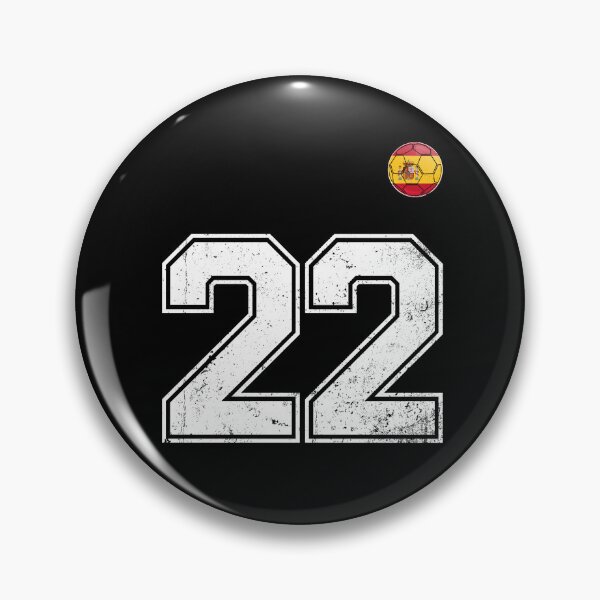 Item preview, Spain Soccer Number 22 Vintage Sports Fan designed and sold by KristenosNehk.