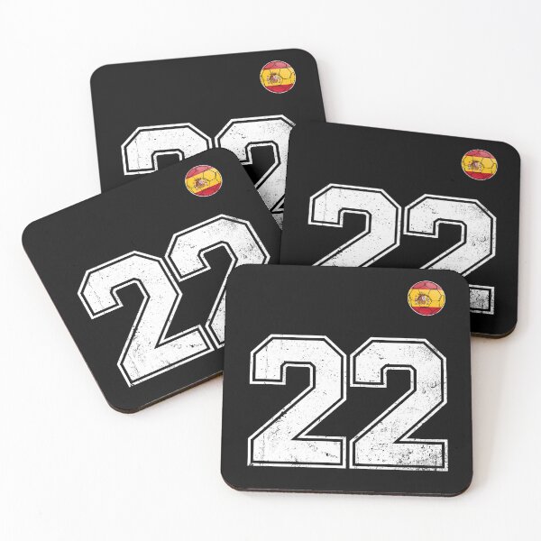 Item preview, Spain Soccer Number 22 Vintage Sports Fan designed and sold by KristenosNehk.