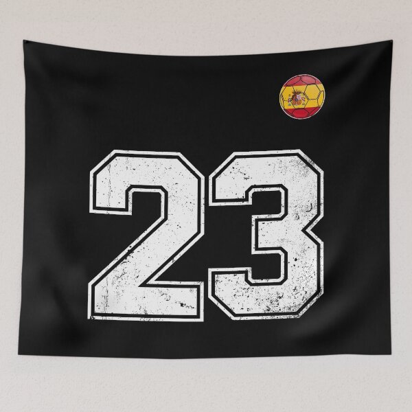 Item preview, Spain Soccer Number 23 Vintage Sports Fan designed and sold by KristenosNehk.