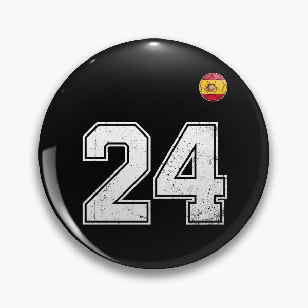 Item preview, Spain Soccer Number 24 Vintage Sports Fan designed and sold by KristenosNehk.