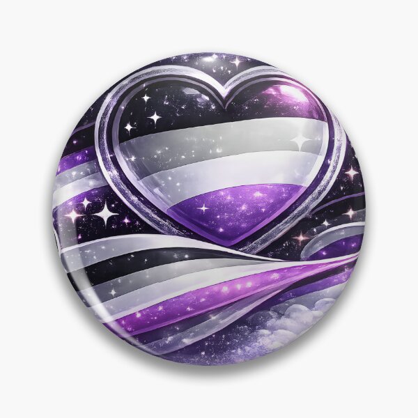 Item preview, Asexual Pride Galaxy Heart Design | Asexual Identity LGBTQ+ Artwork | Purple Black White Pride Graphic designed and sold by COOLJJ.