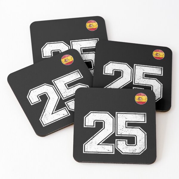 Item preview, Spain Soccer Number 25 Vintage Sports Fan designed and sold by KristenosNehk.