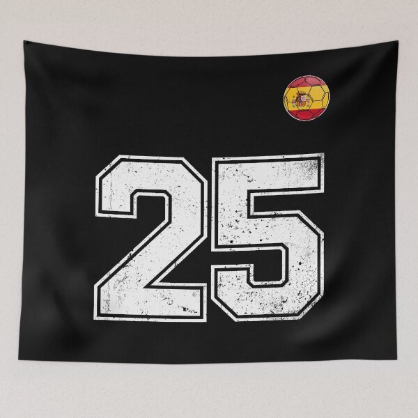 Item preview, Spain Soccer Number 25 Vintage Sports Fan designed and sold by KristenosNehk.