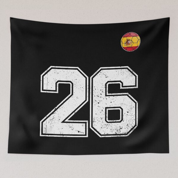 Item preview, Spain Soccer Number 26 Vintage Sports Fan designed and sold by KristenosNehk.
