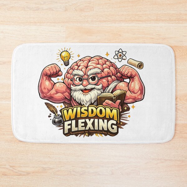 Item preview, Wisdom Flexing Muscular Brain Gains Funny Intellectual designed and sold by FANTASYoDarknes.