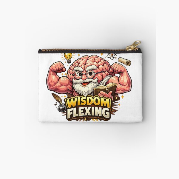 Item preview, Wisdom Flexing Muscular Brain Gains Funny Intellectual designed and sold by FANTASYoDarknes.