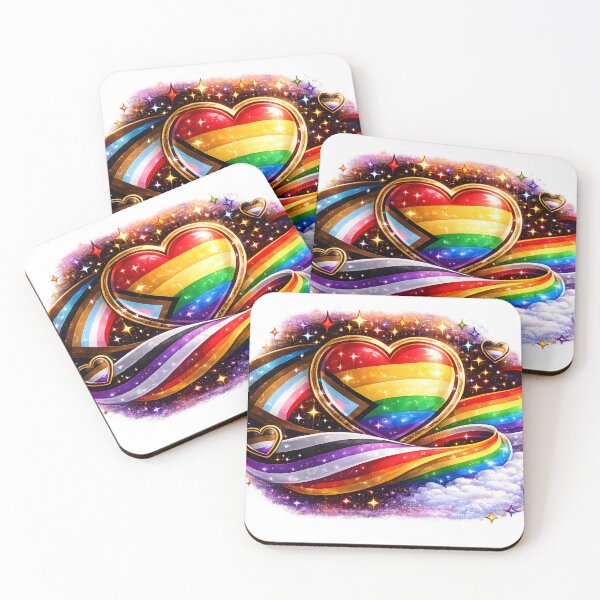Item preview, Intersectional Pride Rainbow Heart T-Shirt Design | LGBTQ+ Unity Galaxy Pride Graphic designed and sold by COOLJJ.