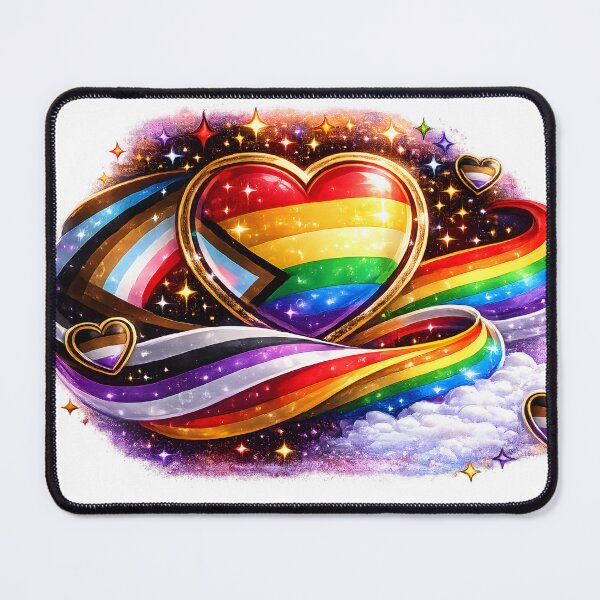 Item preview, Intersectional Pride Rainbow Heart T-Shirt Design | LGBTQ+ Unity Galaxy Pride Graphic designed and sold by COOLJJ.