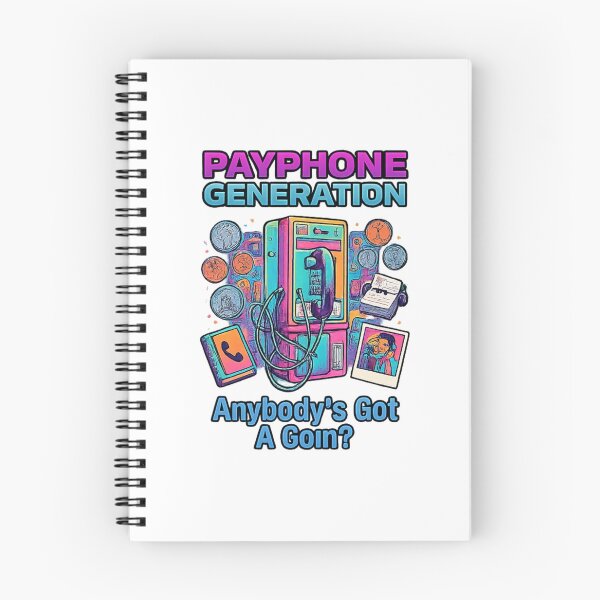 Item preview, Payphone Generation - Anybody's Got A Coin? Retro Nostalgia Phone Booth Design designed and sold by WisdomInColor.