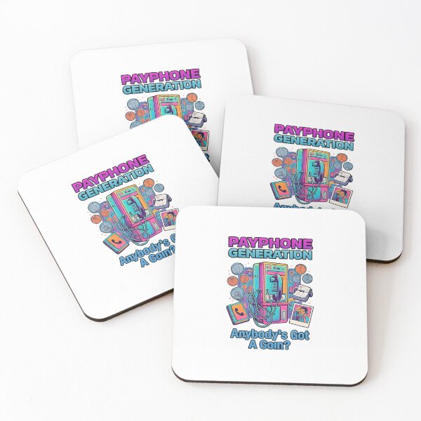 Item preview, Payphone Generation - Anybody's Got A Coin? Retro Nostalgia Phone Booth Design designed and sold by WisdomInColor.