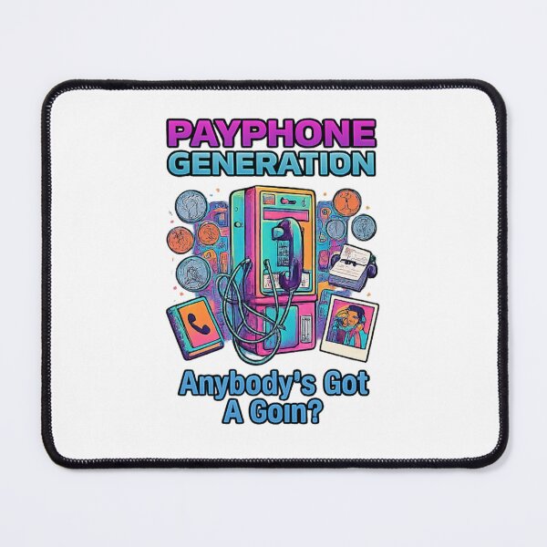 Item preview, Payphone Generation - Anybody's Got A Coin? Retro Nostalgia Phone Booth Design designed and sold by WisdomInColor.