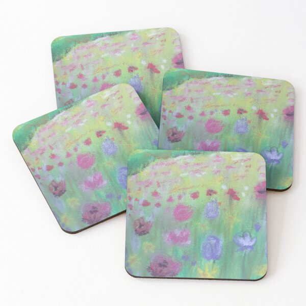 Item preview, Wildflower Meadow in Bloom – Soft Pastel Landscape Art designed and sold by nuriart.