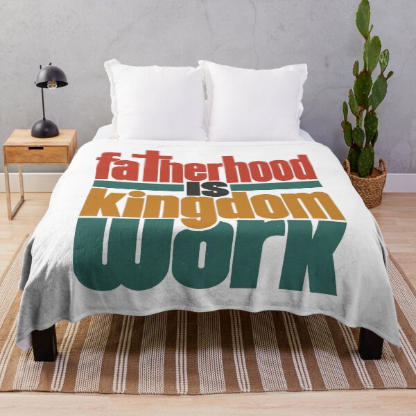 Item preview, Fatherhood Is Kingdom Work Christian Dad Fathers Day Vintage Faith Design designed and sold by HahaHandlesHub.