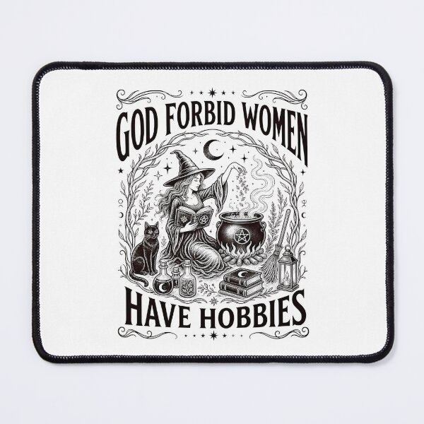 Item preview, God Forbid Women Have Hobbies Feminist Witch designed and sold by Blok45.