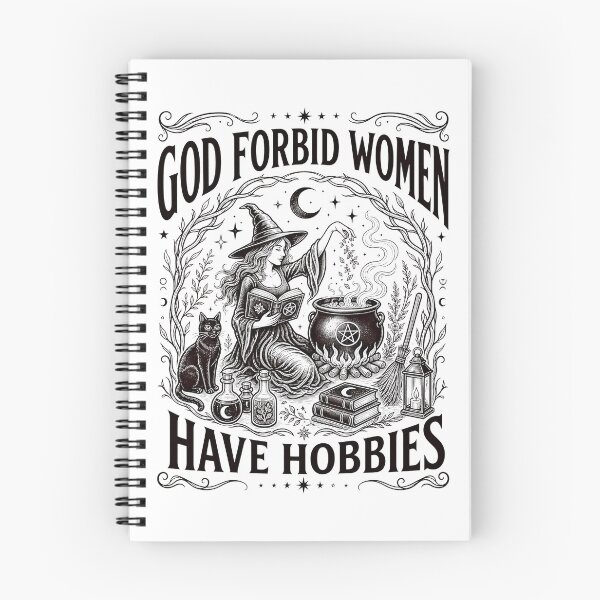 Item preview, God Forbid Women Have Hobbies Feminist Witch designed and sold by Blok45.