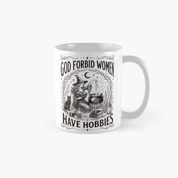 Item preview, God Forbid Women Have Hobbies Feminist Witch designed and sold by Blok45.