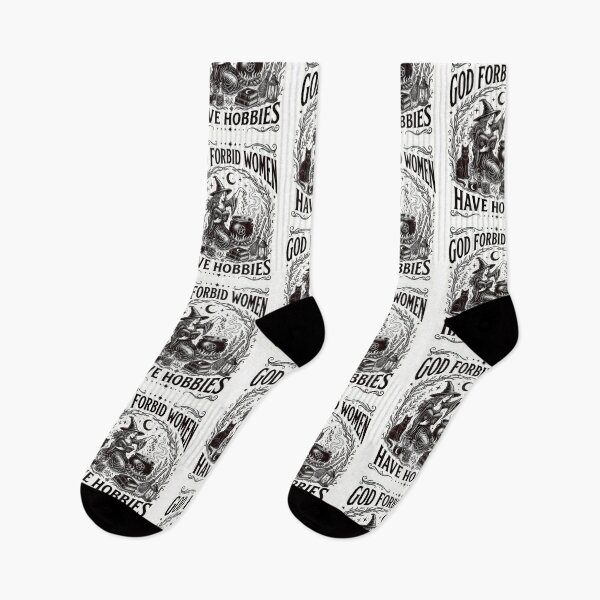 Item preview, God Forbid Women Have Hobbies Feminist Witch designed and sold by Blok45.