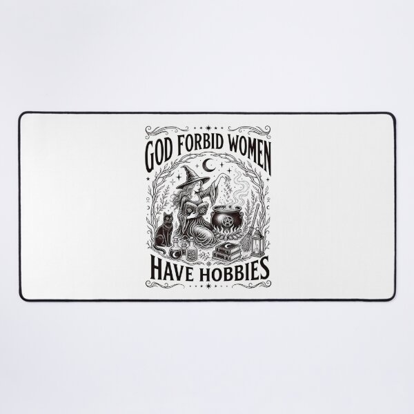 Item preview, God Forbid Women Have Hobbies Feminist Witch designed and sold by Blok45.