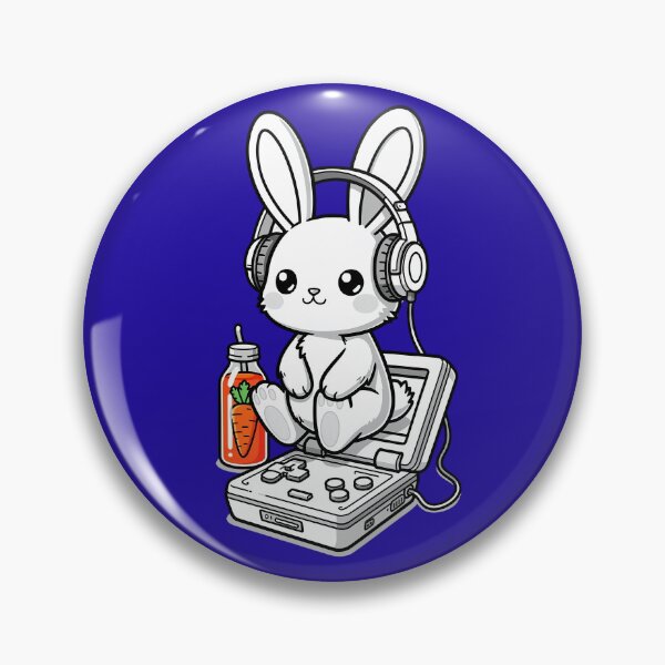 Item preview, Hype Gamer Bunny | Carrot Juice & Handheld | Kawaii Screenprint designed and sold by The Cartridge Club.