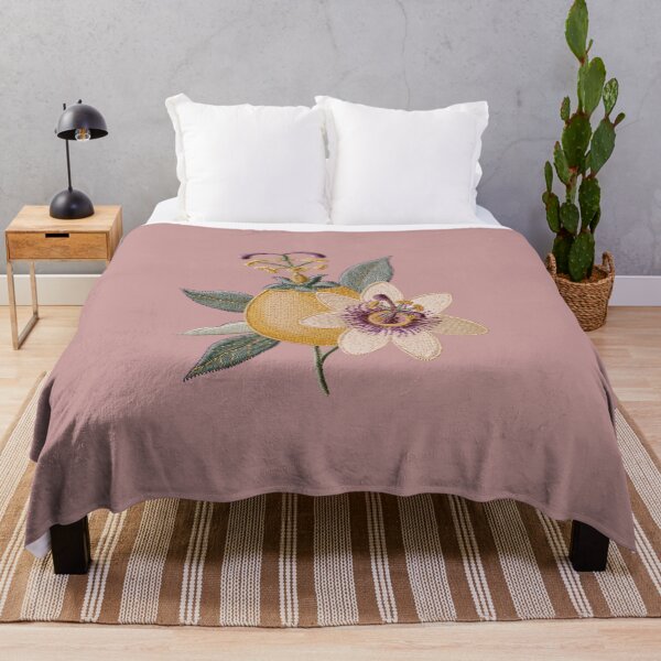 Item preview, Embroidered Passion Fruit Blossom Botanical Art designed and sold by MegaNovaArt.
