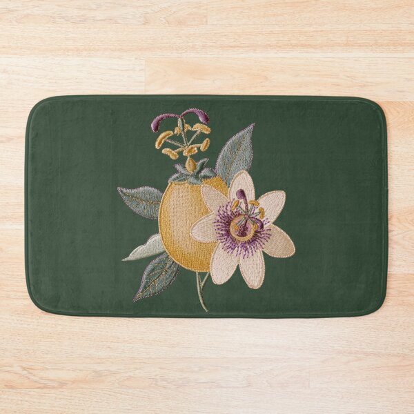 Item preview, Embroidered Passion Fruit Blossom Botanical Art designed and sold by MegaNovaArt.
