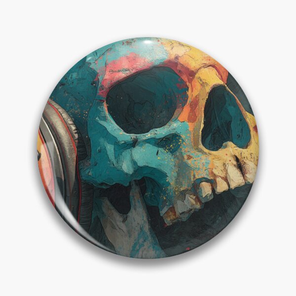 Item preview, Skull headphones CosmicRock neon bold-art print. designed and sold by CosmicRockArt.