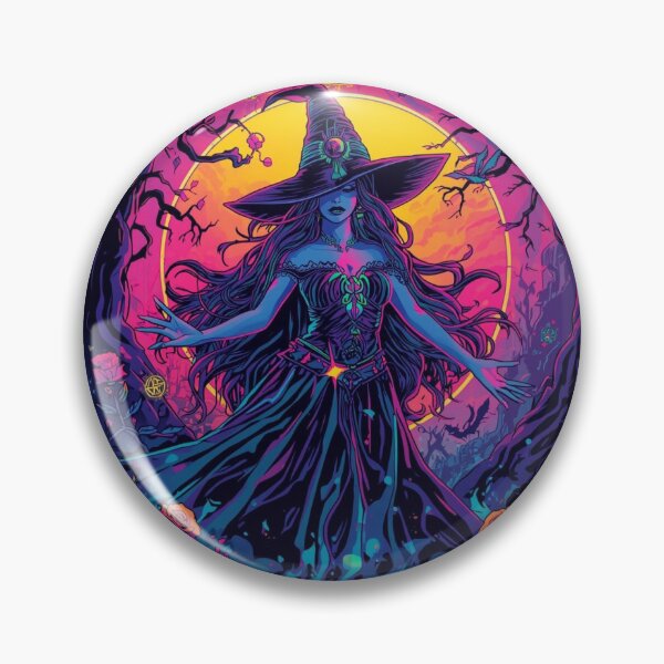 Item preview, Lilith Dancing Under the Full Moon in a Neon Rose Forest | Dark Witchcore Gothic Goddess Art designed and sold by Liliths-Closet.